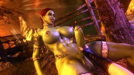 Pornografia futanari em 1080p com a perspetiva do Orc Futa Taker