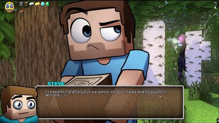HornyCraft, um jogo hentai paródia do Minecraft - PornPlay Ep. 9: Rapariga Enderman a masturbar-se ao ar livre na floresta