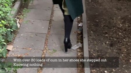 Mais de 30 ejaculações nos sapatos da minha namorada — e ela está a usá-los!