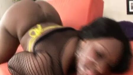Skyy, uma gorda e sensual mulher negra, leva um pau branco no cu
