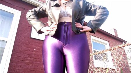 Spandex Angel - Calças de ganga disco sensuais em spandex