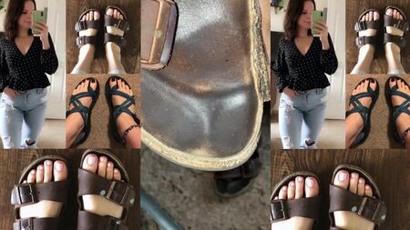 A Alexis empresta-me os seus Birkenstocks já bastante gastos