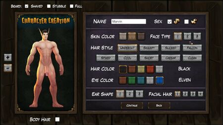 Marvin, o Elfo Alto - Twink nu - Jogo «Lust for Adventure»