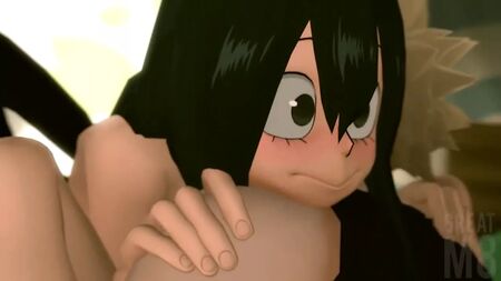 Katsuki Bakugou fode Tsuyu Asui