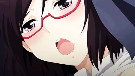 Uma rapariga gira de anime a aprender a fazer sexo oral