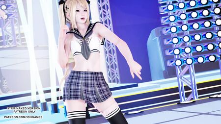 MMD Giga - CH4NGE: A Adolescente Pequena Marie Rose numa Dança Sensual e Escaldante - Hentai Sem Censura
