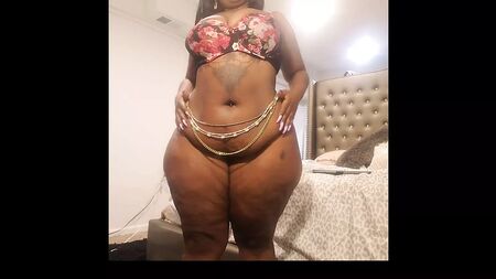O rabo de uma mulher negra gorda