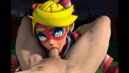 ARMS: Twintelle, Min Min e Ribbon Girl em 3D Futa!