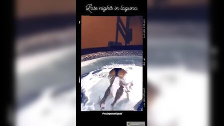 Madison Grace Reed de biquíni na banheira de hidromassagem