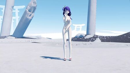 Genshin. Raiden Shogun. Genshin nua. Nua, sensual, sexy, peitos grandes, rabo firme, miúda sensual