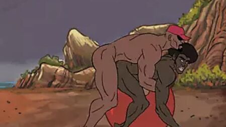 Desenho animado gay negro