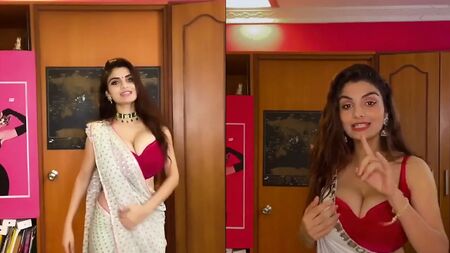 Aplicação Anveshi Jain: Vídeo de um sari elegante