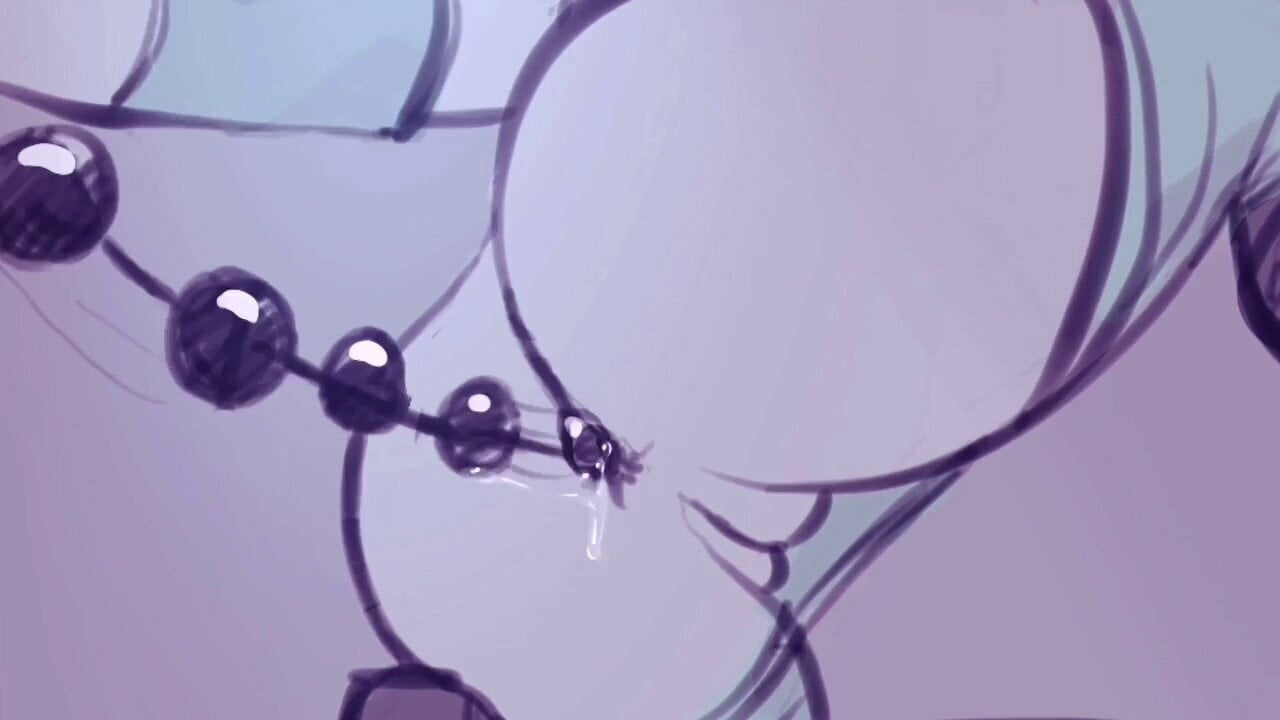 Cara Dune anal beads animation practice