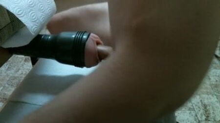 Primeiro teste do meu novo suporte caseiro para o Fleshlight