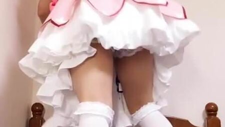 Cosplay da Madoka com CD