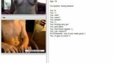 Rapariga submissa no Chatroulette