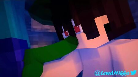 Pornografia do Minecraft: Zumbi fode um rapaz - LewdNkko MINECRAFT JENNY GAY