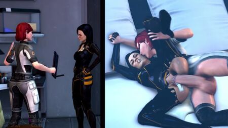 (Som) FemShep & Miranda Lawson futanari on female - Fraternisation ver.original [Mass Effect, LordAardvark;R34;futanari]