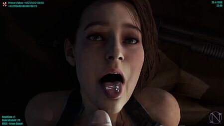 (Som) Jill Valentine pov broche; facefuck [Resident Evil;Porn;Hentai;Oral;Fellatio;Forced;Rough;R34;Blender;pornografia;sexo;broche]