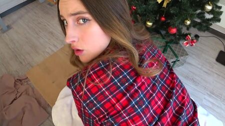 Buceta molhada cheia de porra para o Natal