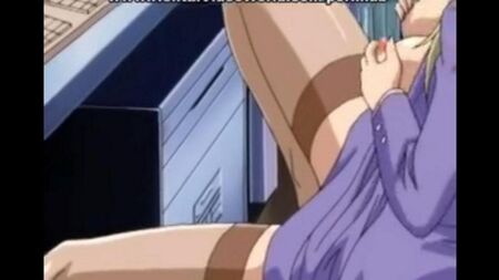 Hentai sobre espiar como a garota é autodizável