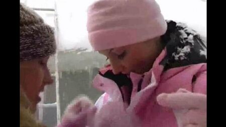 Lésbicas em um dia frio de inverno