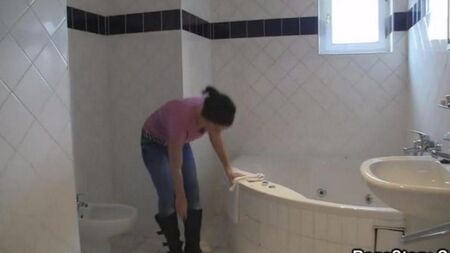 Sexo selvagem depois do chuveiro
