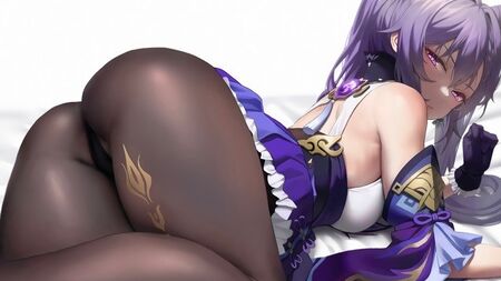Uma beleza com cabelo roxo quer pegar um pau