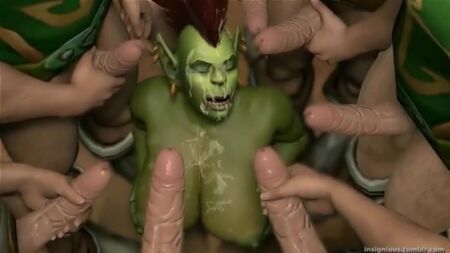 Pornografia infame de Warcraft: Orc feminina a foder (18+)