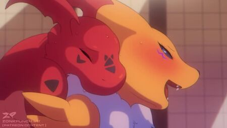 HORA DO BANHO FURRY YIFF: RENAMON E GUILMON – SOM DE CREAMPIE zonkpunch