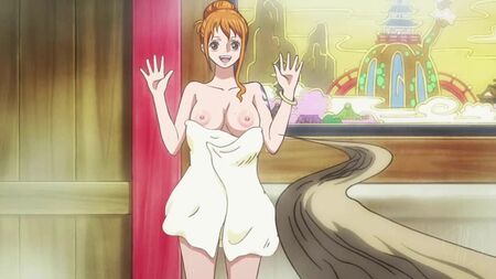 Boa Hancock x Nami - mamas grandes; nua; nua; rabo grande; ânus; rata; pornografia hentai 3D; [One Piece]