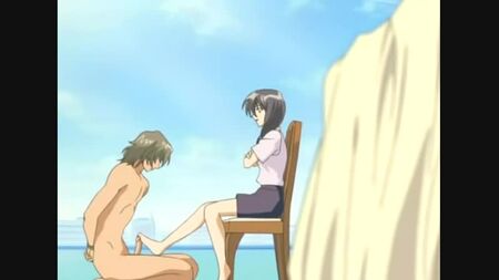 Footjob femdom hentai