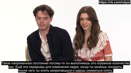 Natalia Dyer e Charlie Heaton falam sobre a terceira temporada de «Stranger Things», cena a cena, para a Netflix (com legendas em russo)