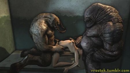 Animação pornográfica 3D com monstros (sexo em Far Cry e Left 4 Dead)