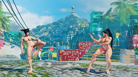 Street Fighter V — Juri VS Chun-Li — Mod de nudez