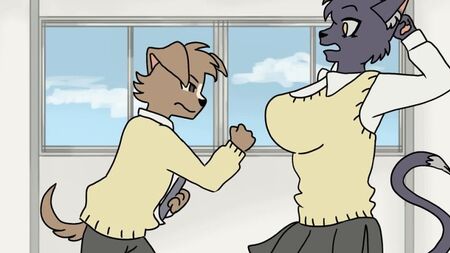 Gatinha Leitosinha e Cachorrinho (Animação Hentai Furry)