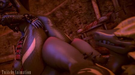3D Yiff por TwitchyAnimation: Porno Furry Heterossexual E621 FYE Monster Hunter r34 rule34: Dragão com escamas fode com um chacal roxo