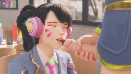 D.va a fazer um broche à força - pornografia de Overwatch [pornografia 3D, R34, Hentai, SFM, sexo em geral, 3D Hentai, felação, broche, masturbação manual, ejaculação na boca, raiva]