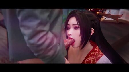 Diaochan - sexo oral; sexo oral feminino; broche; garganta profunda; foda na cara; rapariga chinesa; japonesa; pornografia hentai 3D; (por @Setarcos04) [Koei]